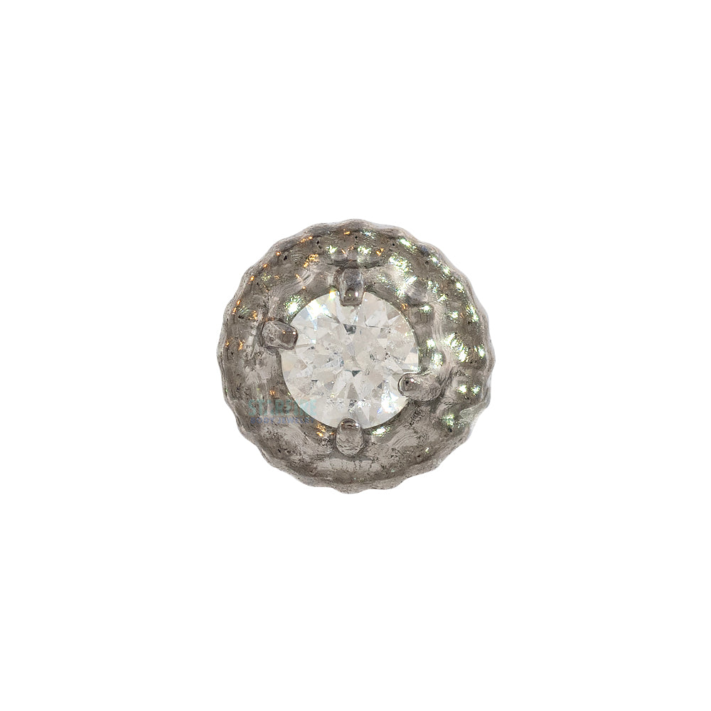 threadless: Titanium "Rosebud" Pin with CZ
