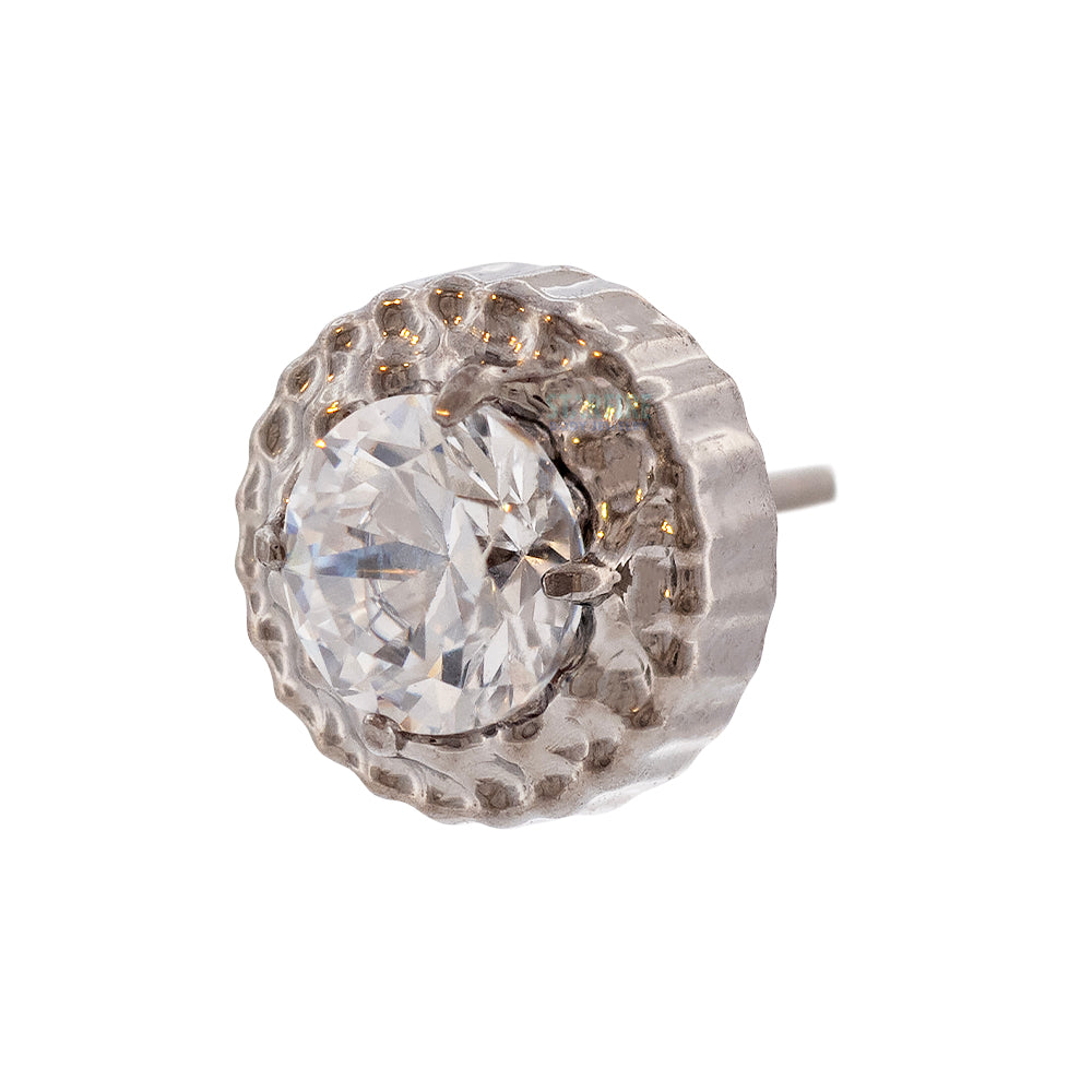 threadless: Titanium "Rosebud" Pin with CZ