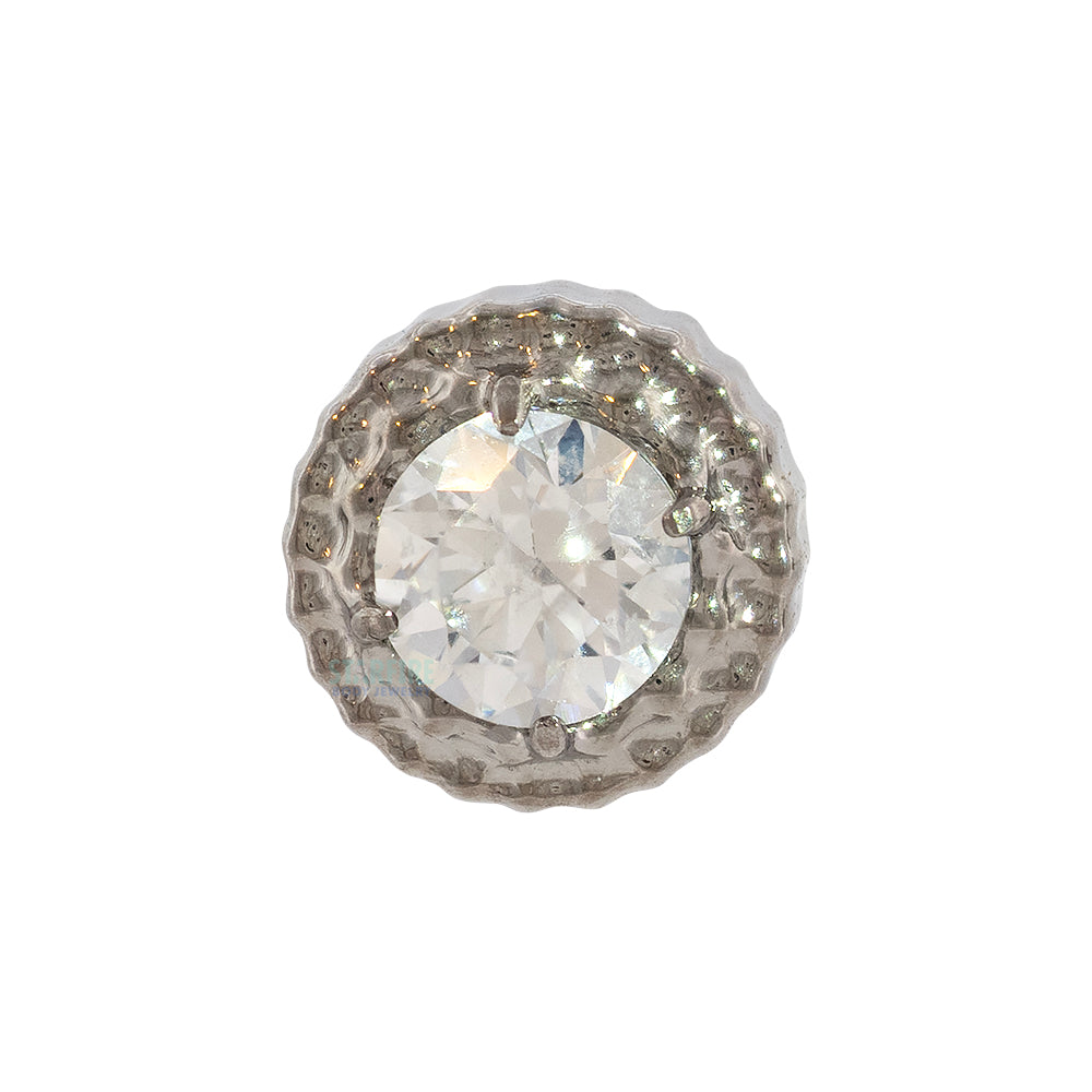 threadless: Titanium "Rosebud" Pin with CZ