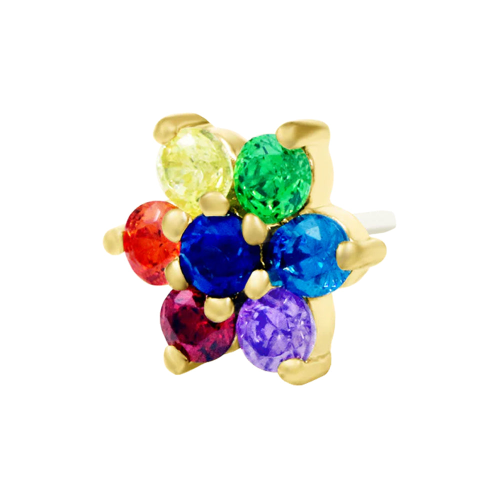 threadless: "Audre" End in Gold with Rainbow CZ's