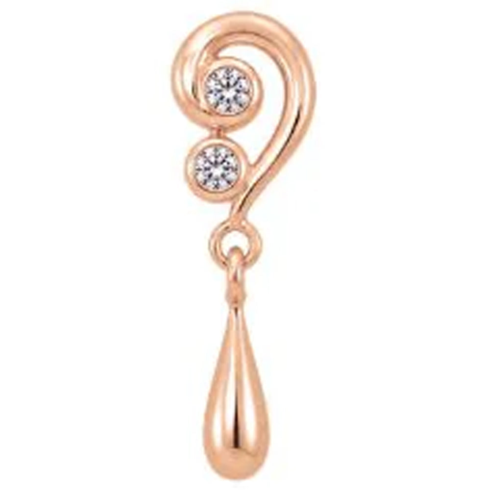 threadless: "Incanto" End with Dangle in Gold with CZ's