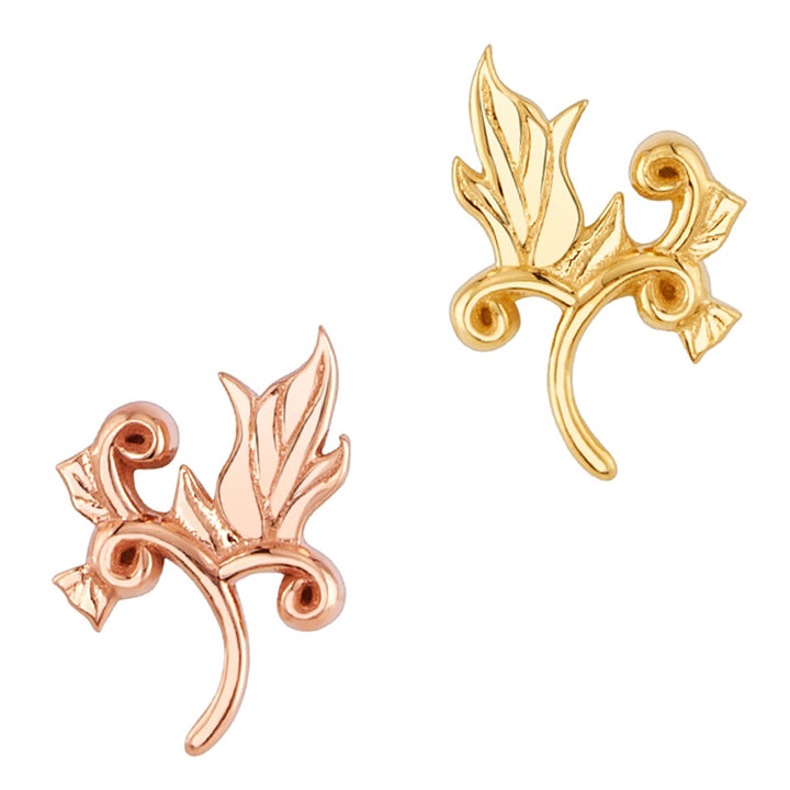 "Madrone" Threaded End in Gold & Platinum