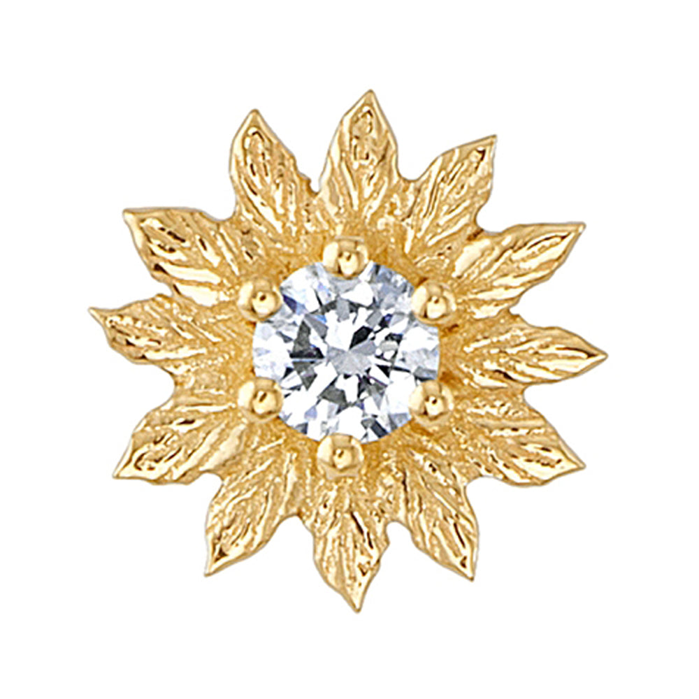 "Agrifola" Threaded End in Gold & Platinum with DIAMOND