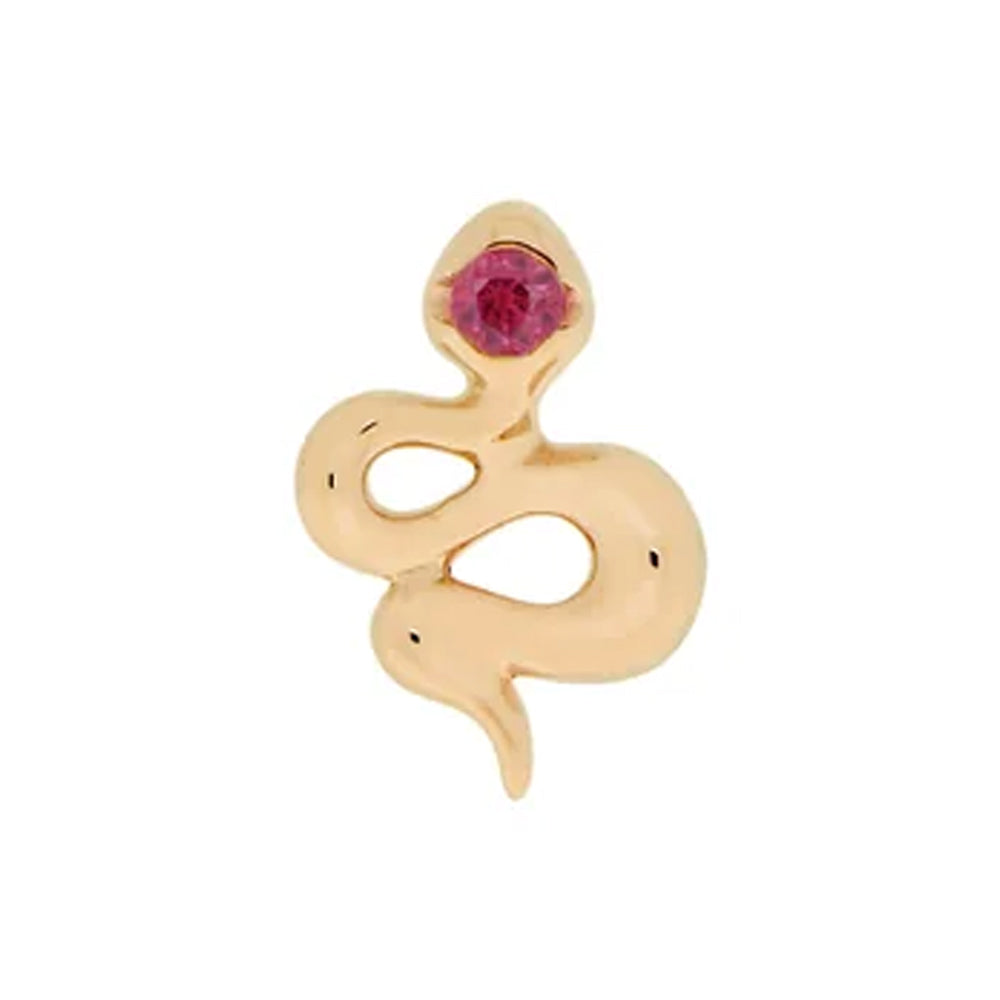 threadless: Viper Mini End in Gold with Genuine Gemstone