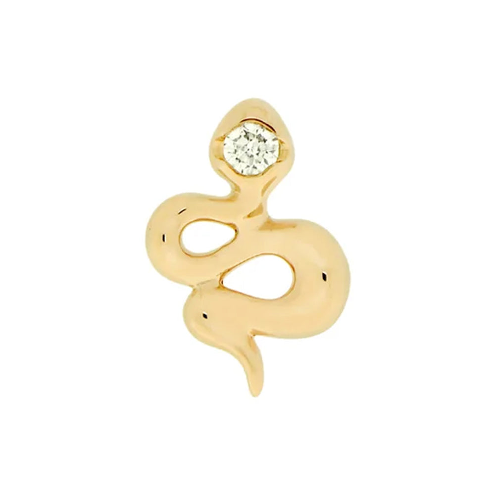 threadless: Viper Mini End in Gold with Genuine Gemstone