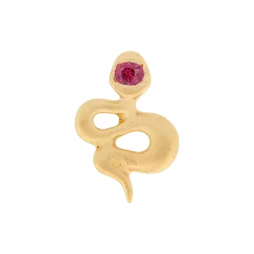 threadless: Viper Mini End in Gold with Genuine Gemstone