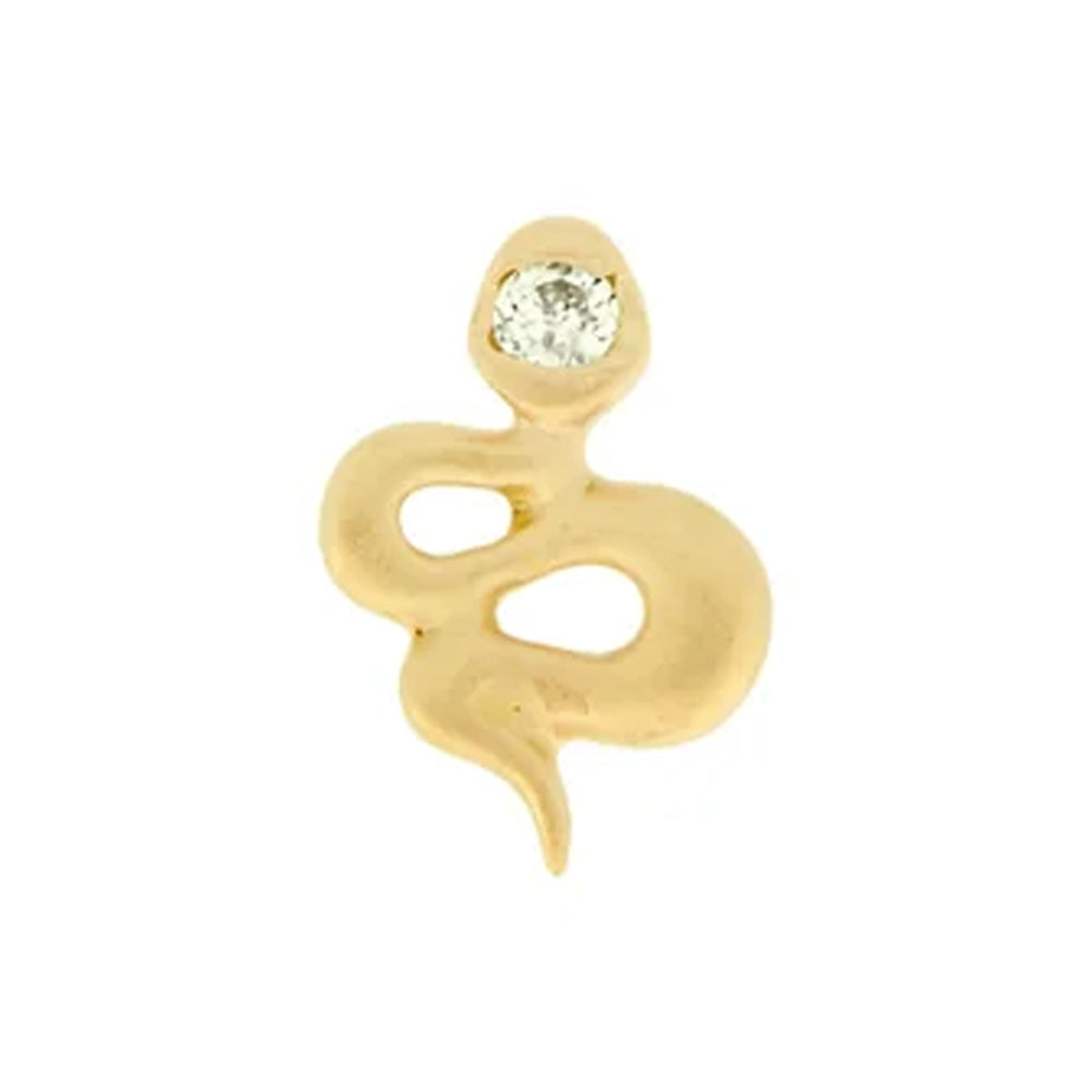 threadless: Viper Mini End in Gold with Genuine Gemstone