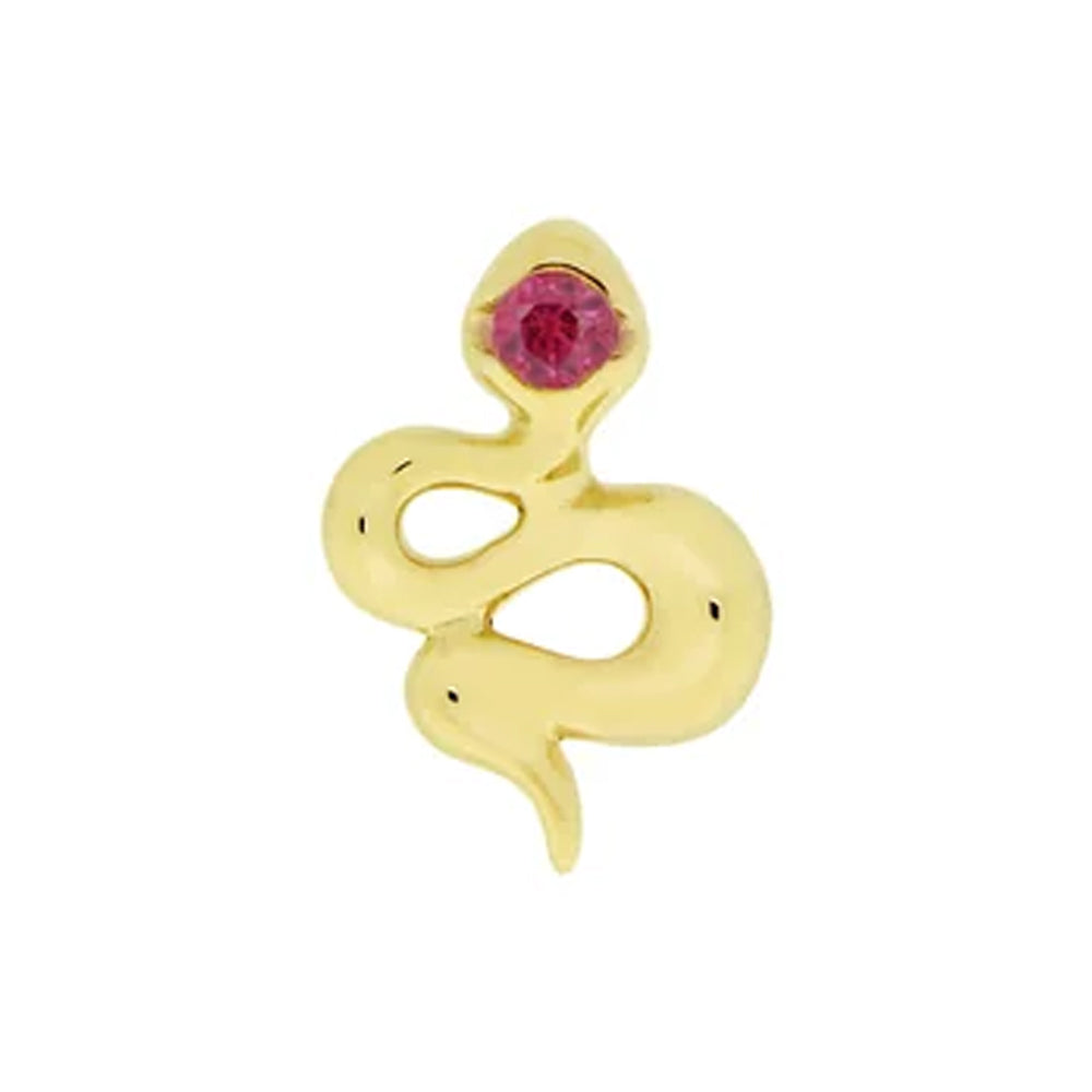 threadless: Viper Mini End in Gold with Genuine Gemstone