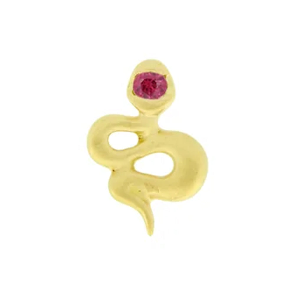 threadless: Viper Mini End in Gold with Genuine Gemstone