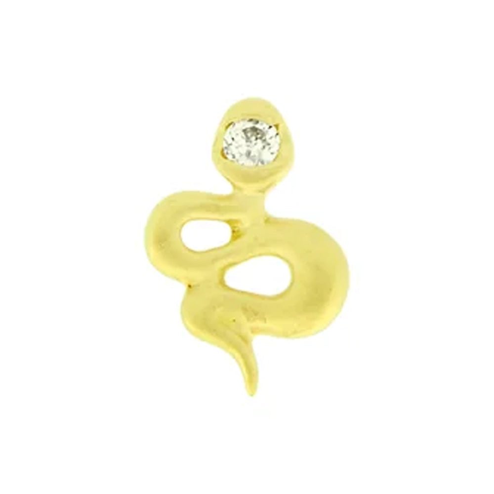 threadless: Viper Mini End in Gold with Genuine Gemstone