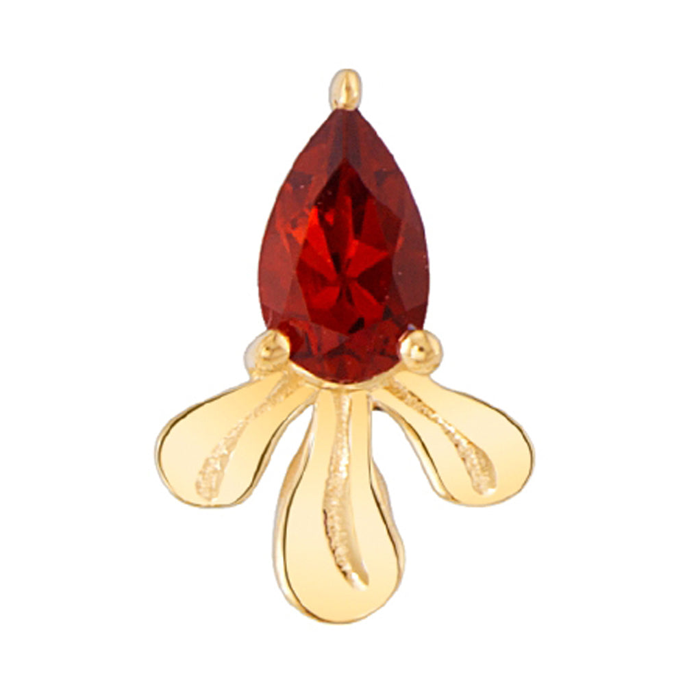"Elegans" Threaded End in Gold & Platinum with Madeira Citrine