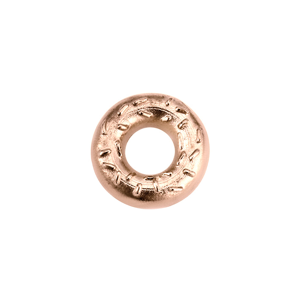 Donut Threaded End in Gold