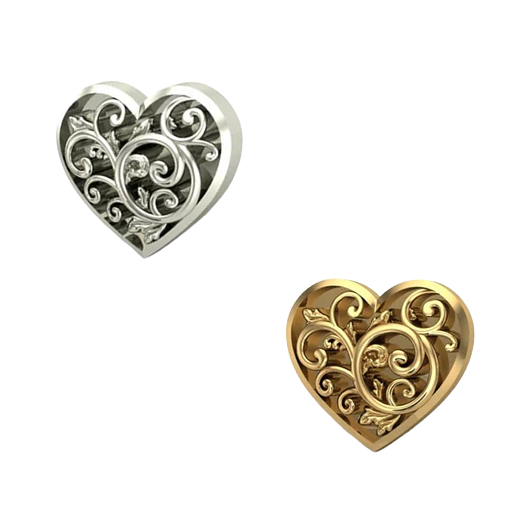 threadless: Fancy Heart End in Gold