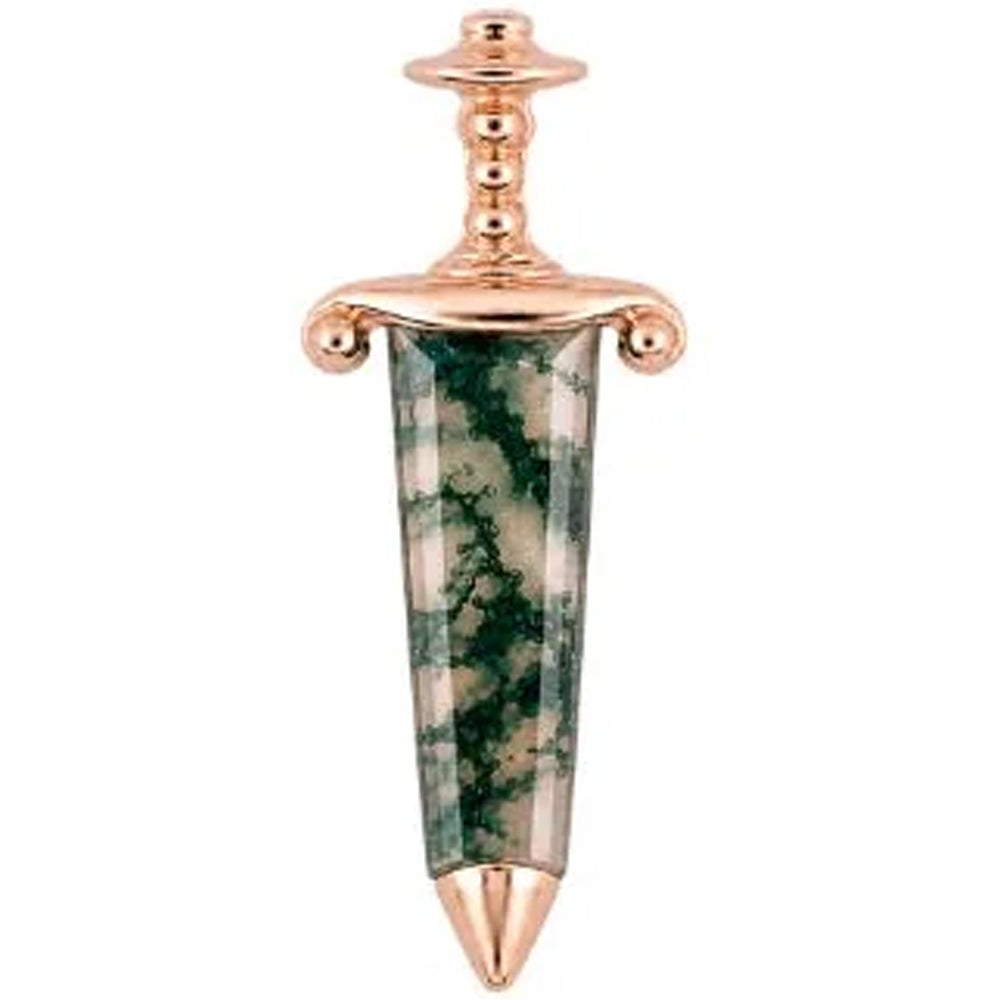 threadless: "Spellbound" End in Gold with Moss Agate