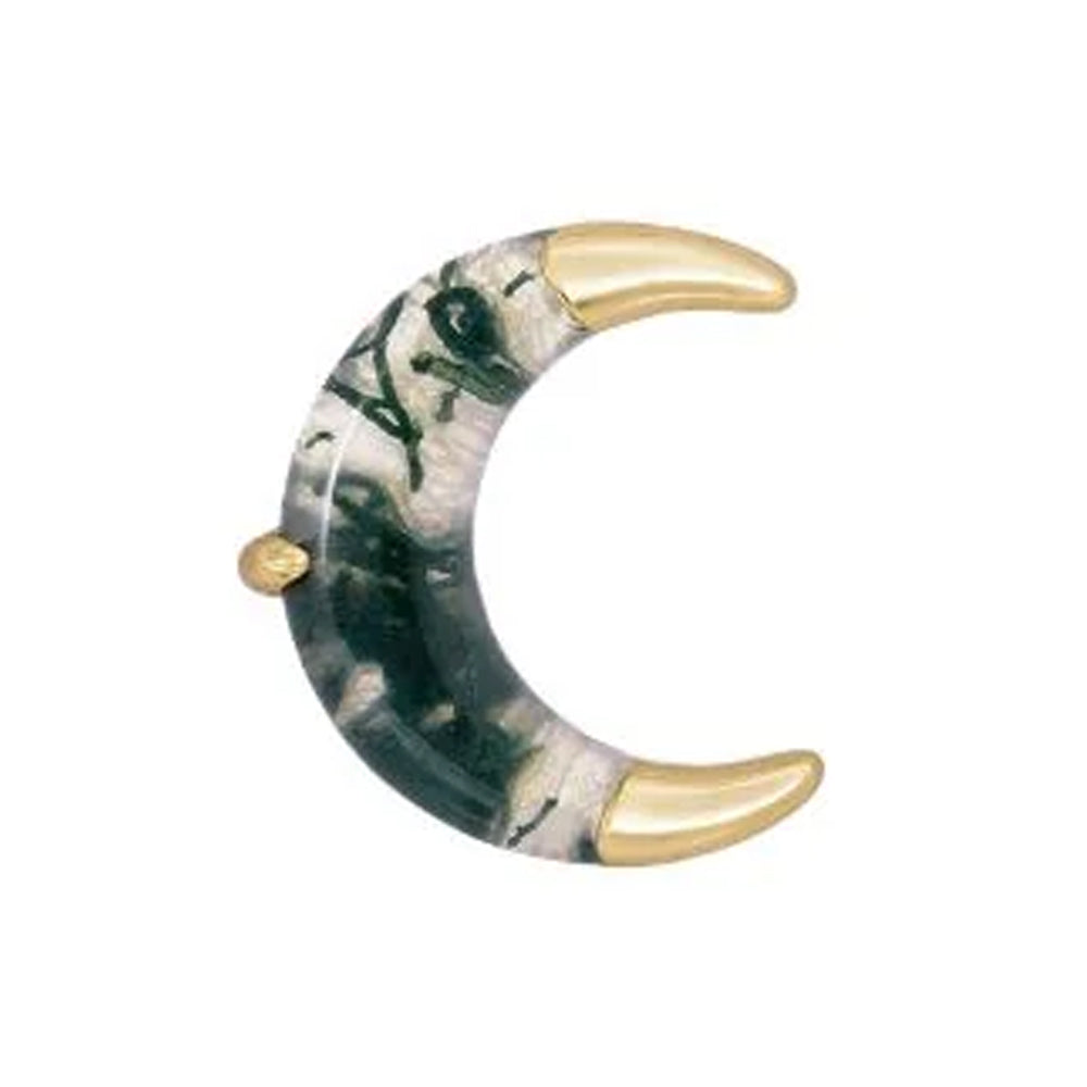 threadless: "Witching Hour" End in Gold with Moss Agate