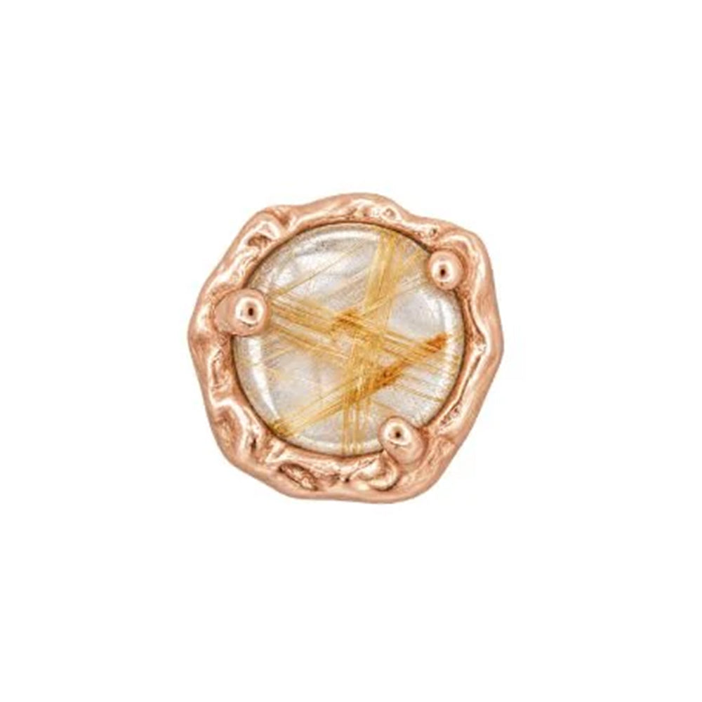 threadless: "Spirit" End in Gold with Rutilated Quartz