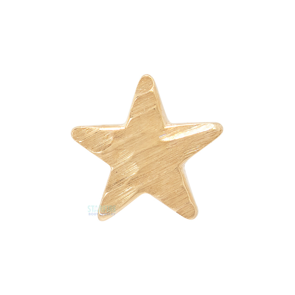 Star Bark Finish Threaded End in Gold