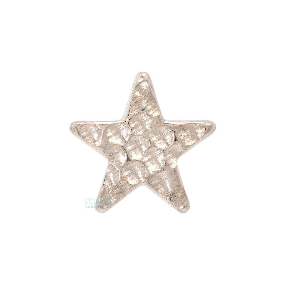 Star Hammered Finish Threaded End in Gold
