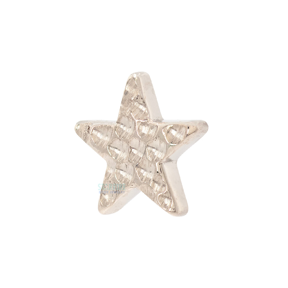Star Hammered Finish Threaded End in Gold