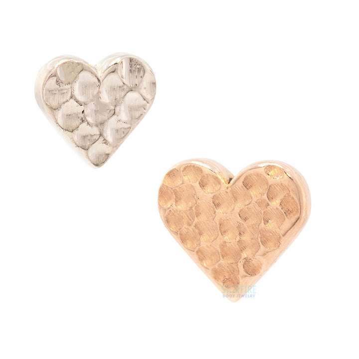 threadless: "Heart <3" Hammered Finish End in Gold