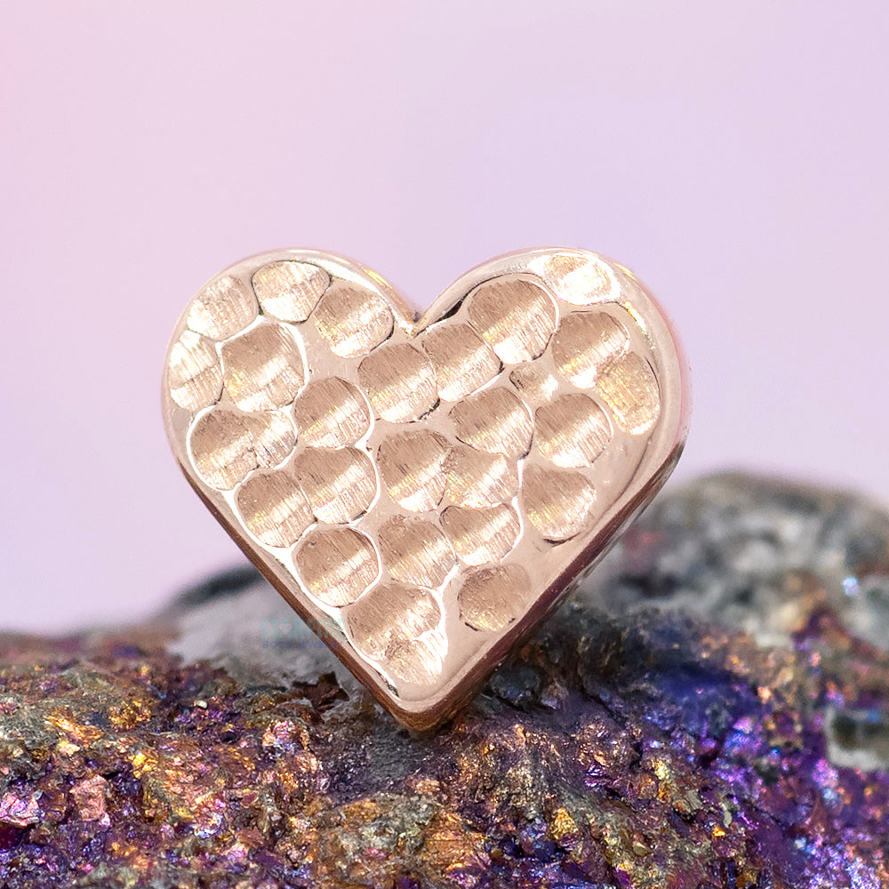 threadless: "Heart <3" Hammered Finish End in Gold