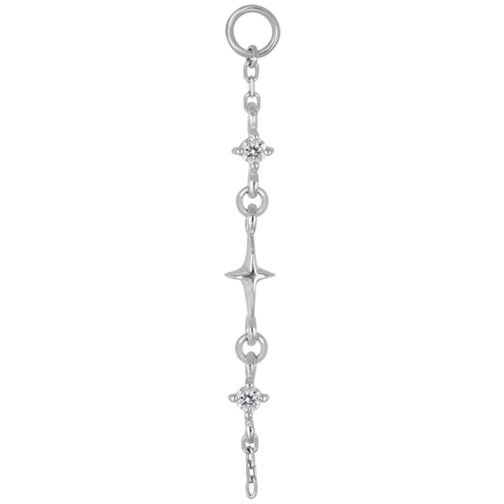 "Nicole" Chain Charm in Gold with Diamonds