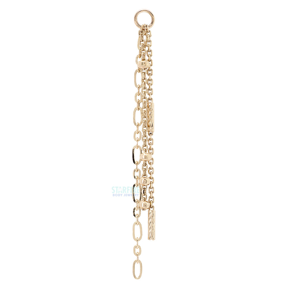 "Coda" Chain Charm in Gold