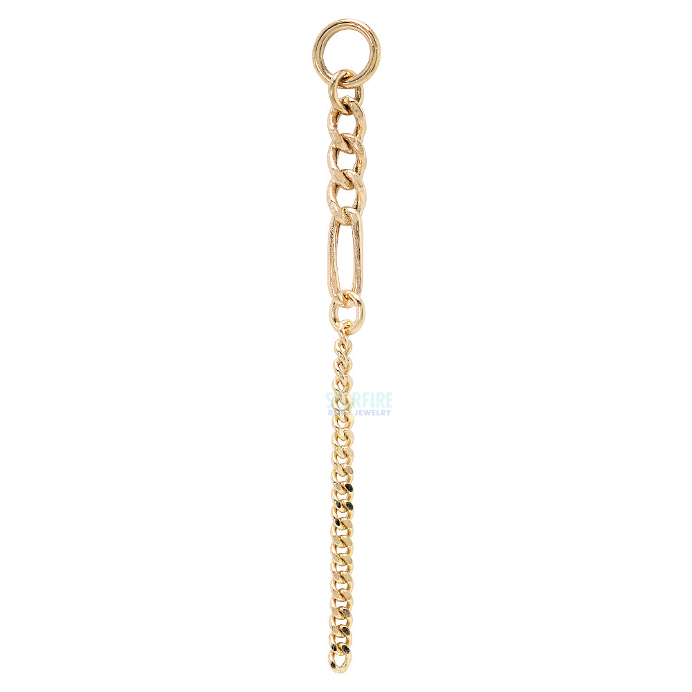"Mono" Chain Charm in Gold