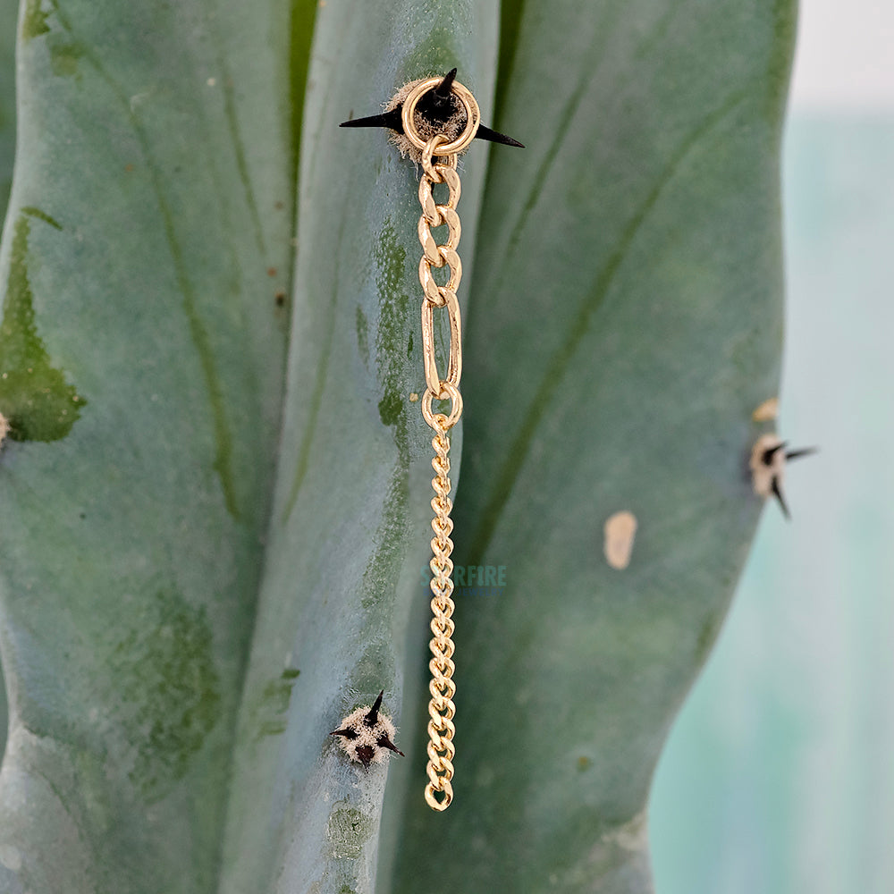 "Mono" Chain Charm in Gold