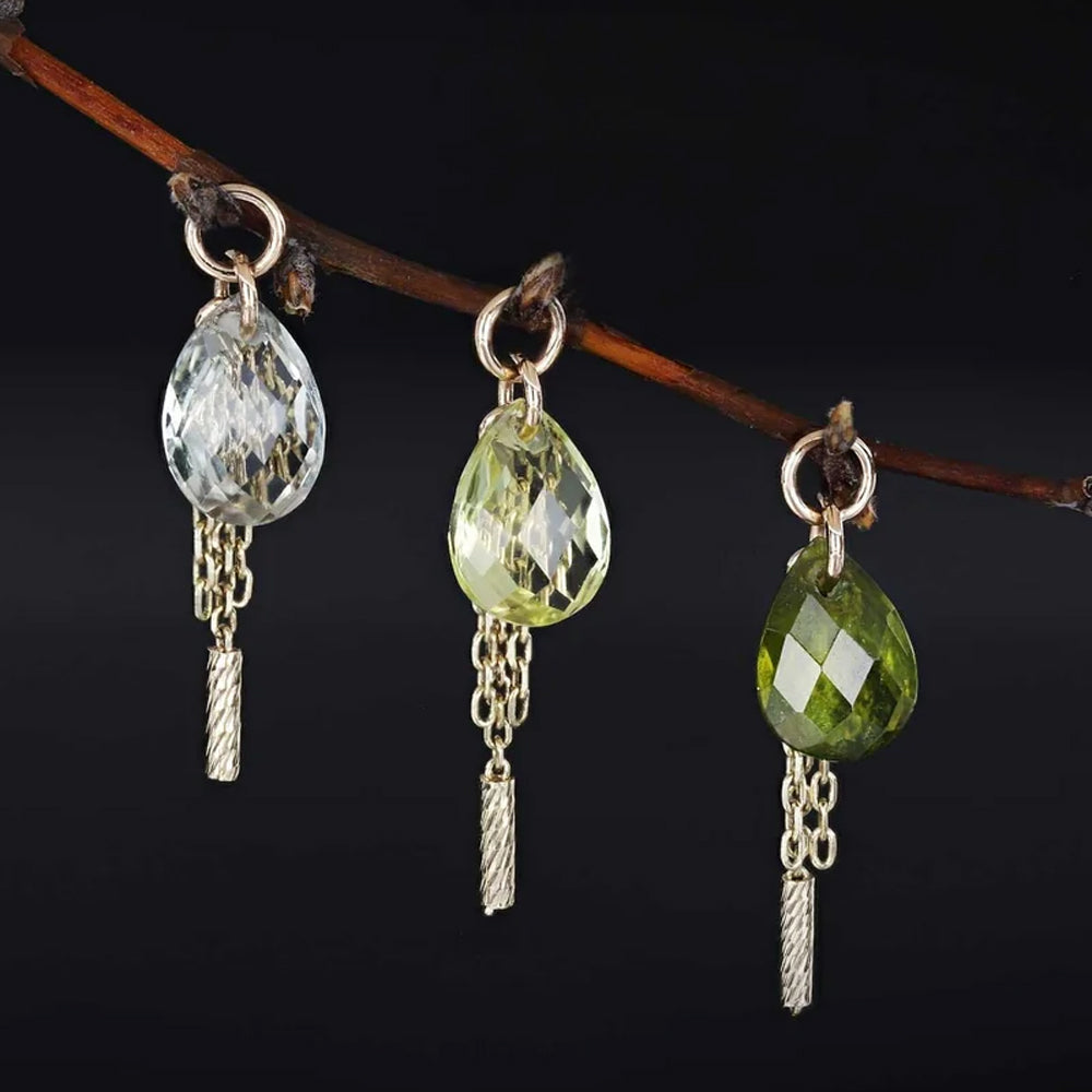 "Nobel" Charm in Gold with Gemstone