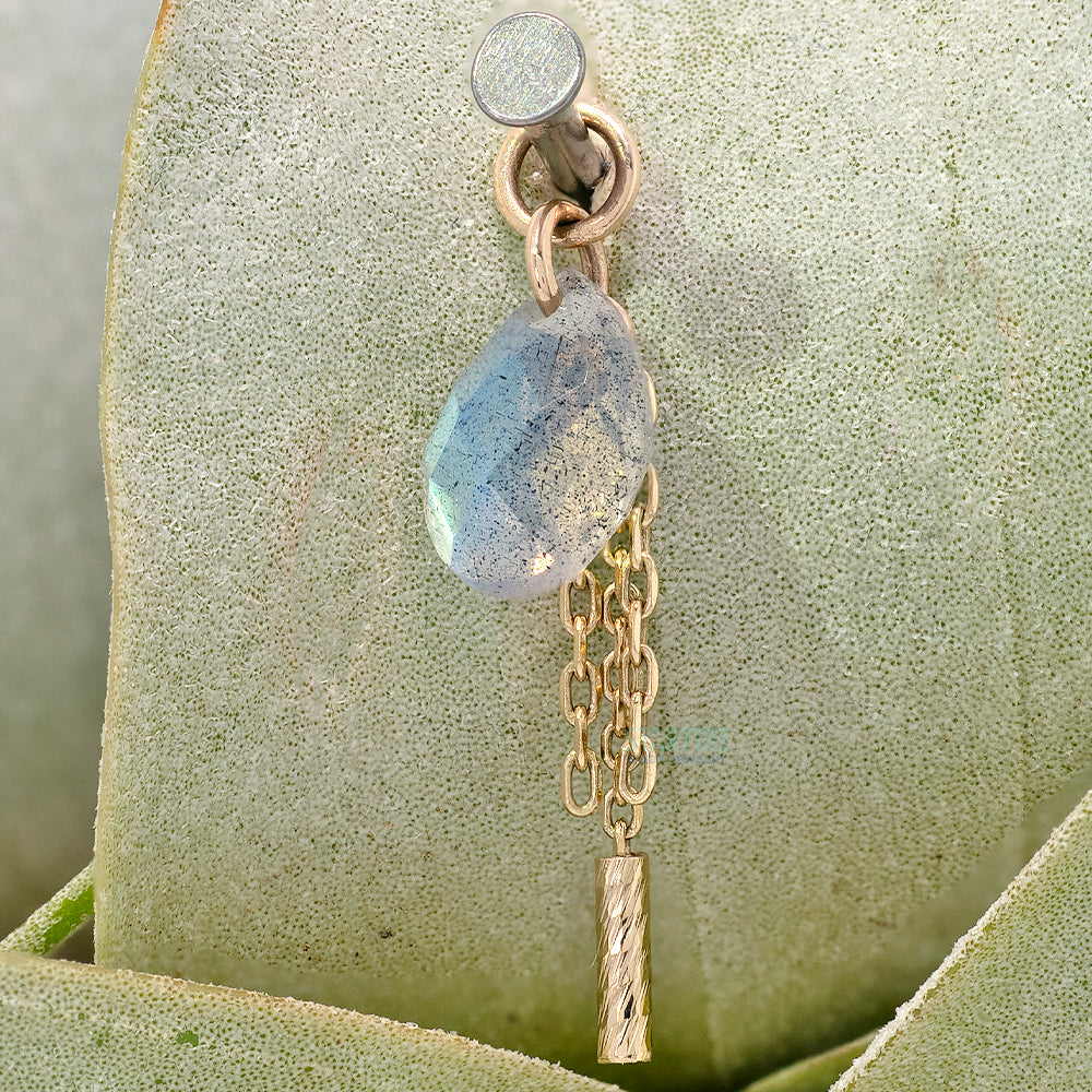 "Nobel" Charm in Gold with Gemstone