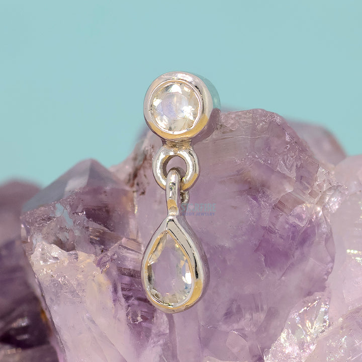 threadless: "Echo" End in Gold with Natural Gemstone