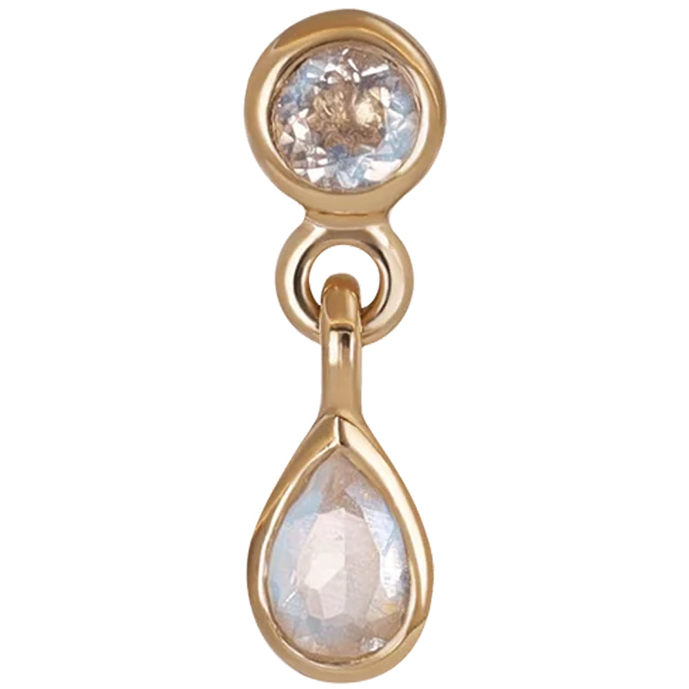 threadless: "Echo" End in Gold with Natural Gemstone
