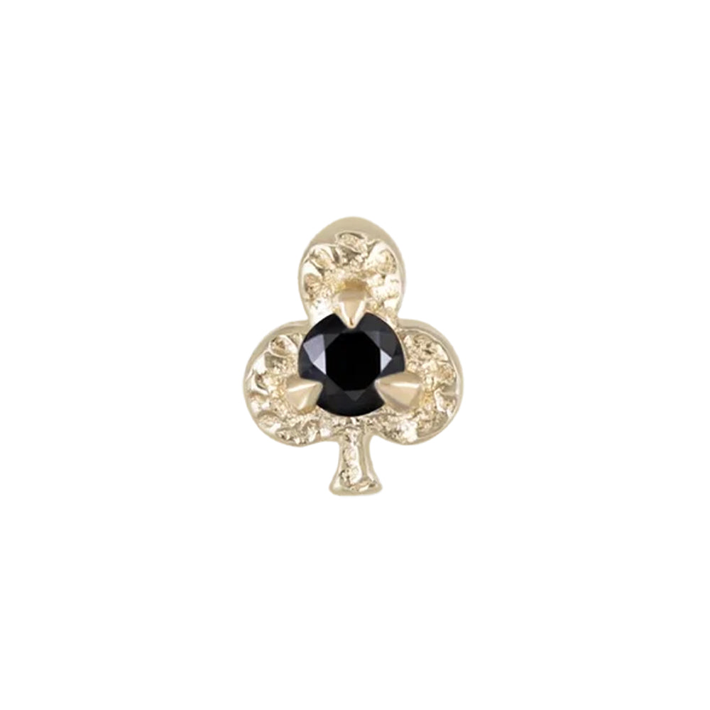 threadless: Club "Ace of Gems" End in Gold with Natural Gemstone