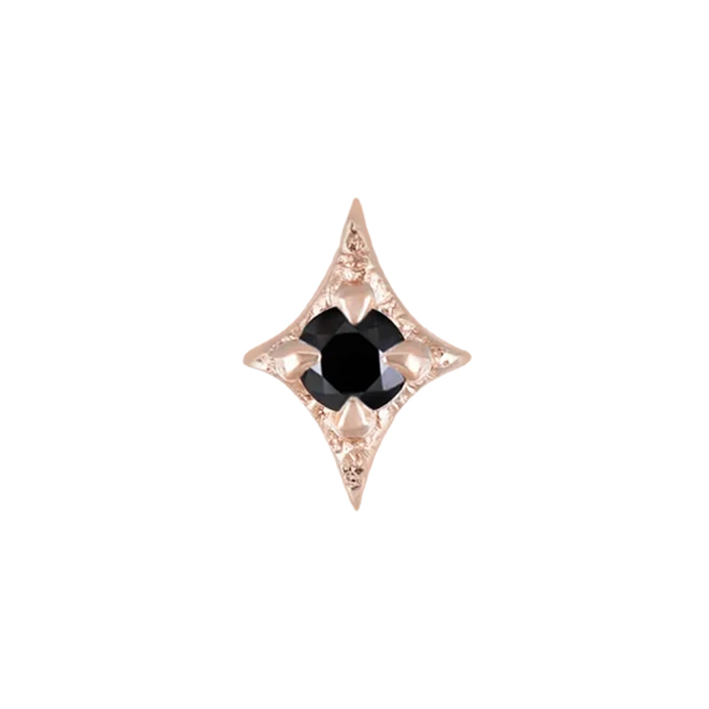 threadless: Diamond "Ace of Gems" End in Gold with Natural Gemstone