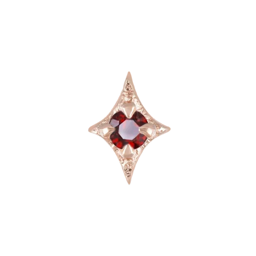 threadless: Diamond "Ace of Gems" End in Gold with Natural Gemstone