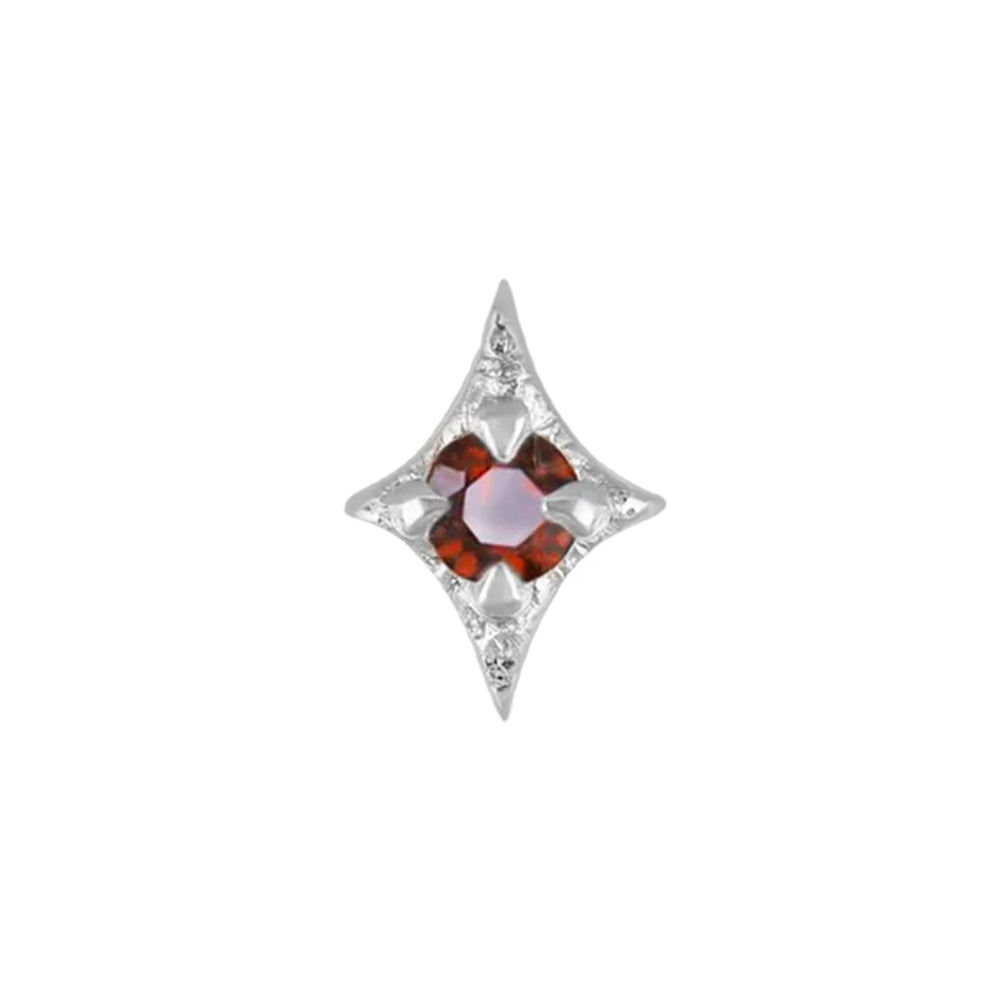 threadless: Diamond "Ace of Gems" End in Gold with Natural Gemstone