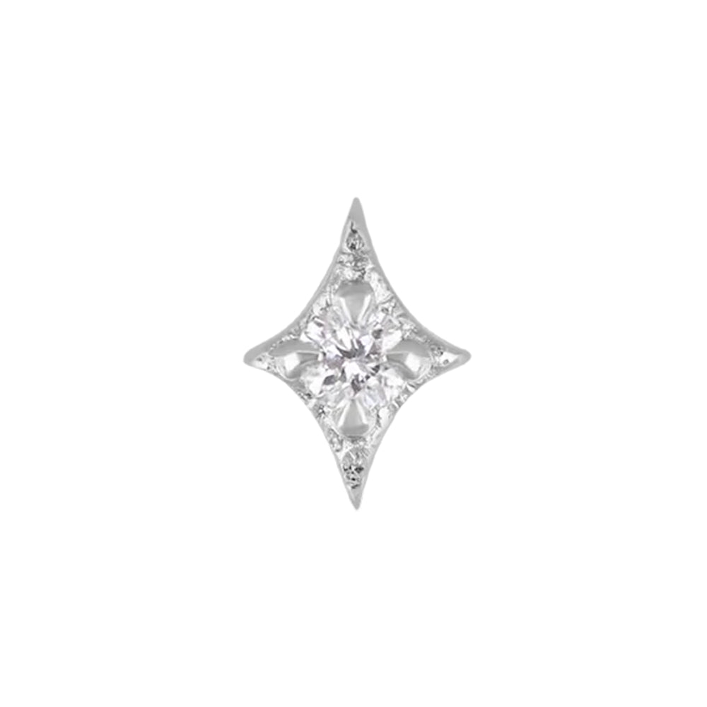 threadless: Diamond "Ace of Gems" End in Gold with Natural Gemstone