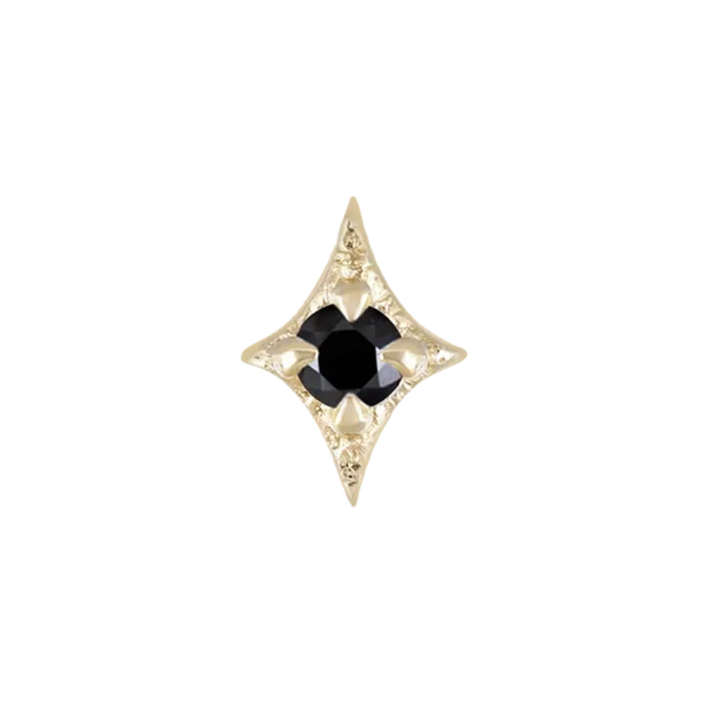 threadless: Diamond "Ace of Gems" End in Gold with Natural Gemstone