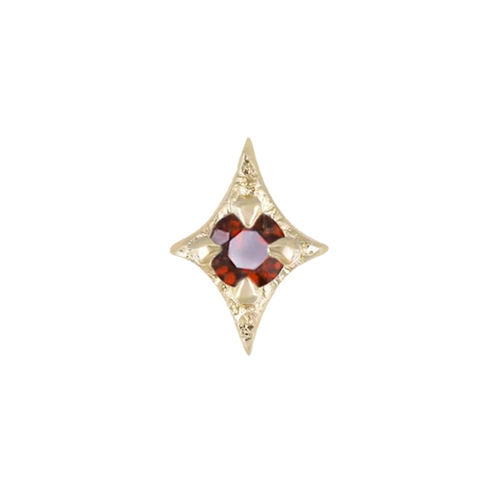 threadless: Diamond "Ace of Gems" End in Gold with Natural Gemstone