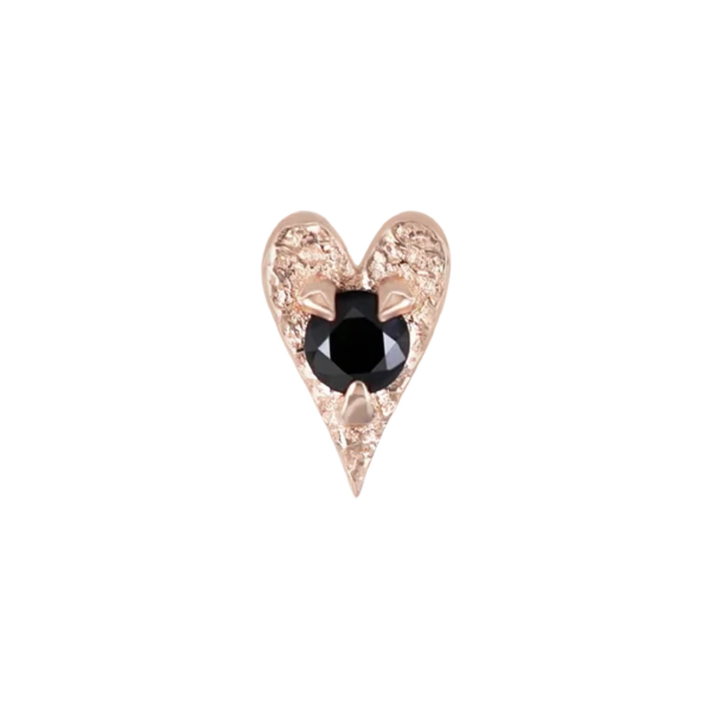 threadless: Heart "Ace of Gems" End in Gold with Natural Gemstone