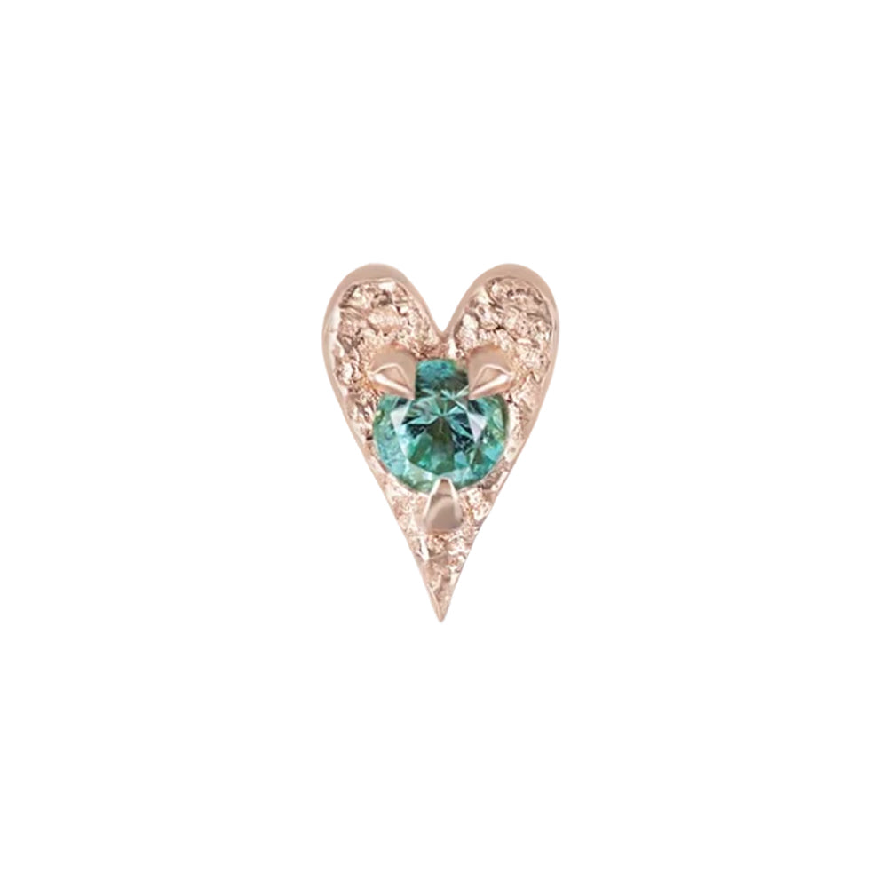 threadless: Heart "Ace of Gems" End in Gold with Natural Gemstone