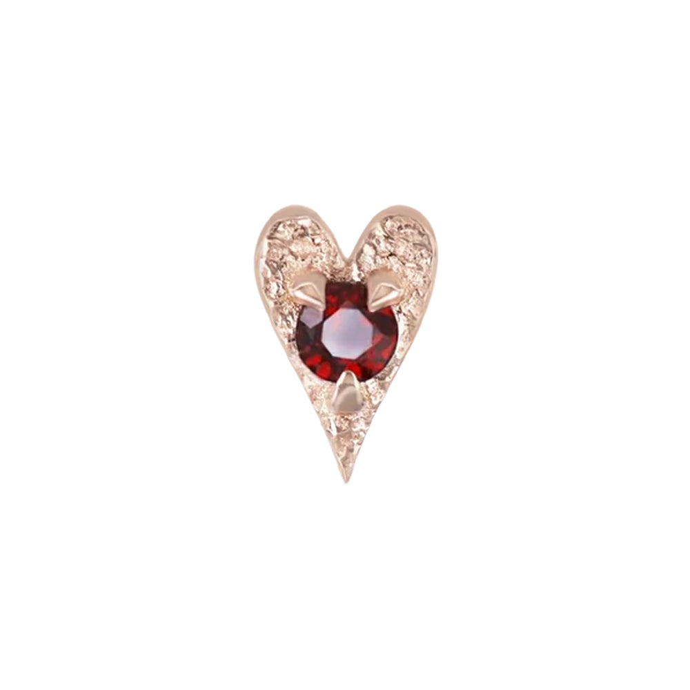 threadless: Heart "Ace of Gems" End in Gold with Natural Gemstone