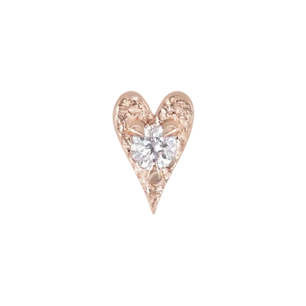 threadless: Heart "Ace of Gems" End in Gold with Natural Gemstone