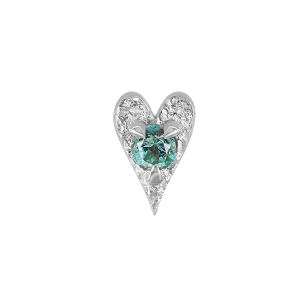 threadless: Heart "Ace of Gems" End in Gold with Natural Gemstone