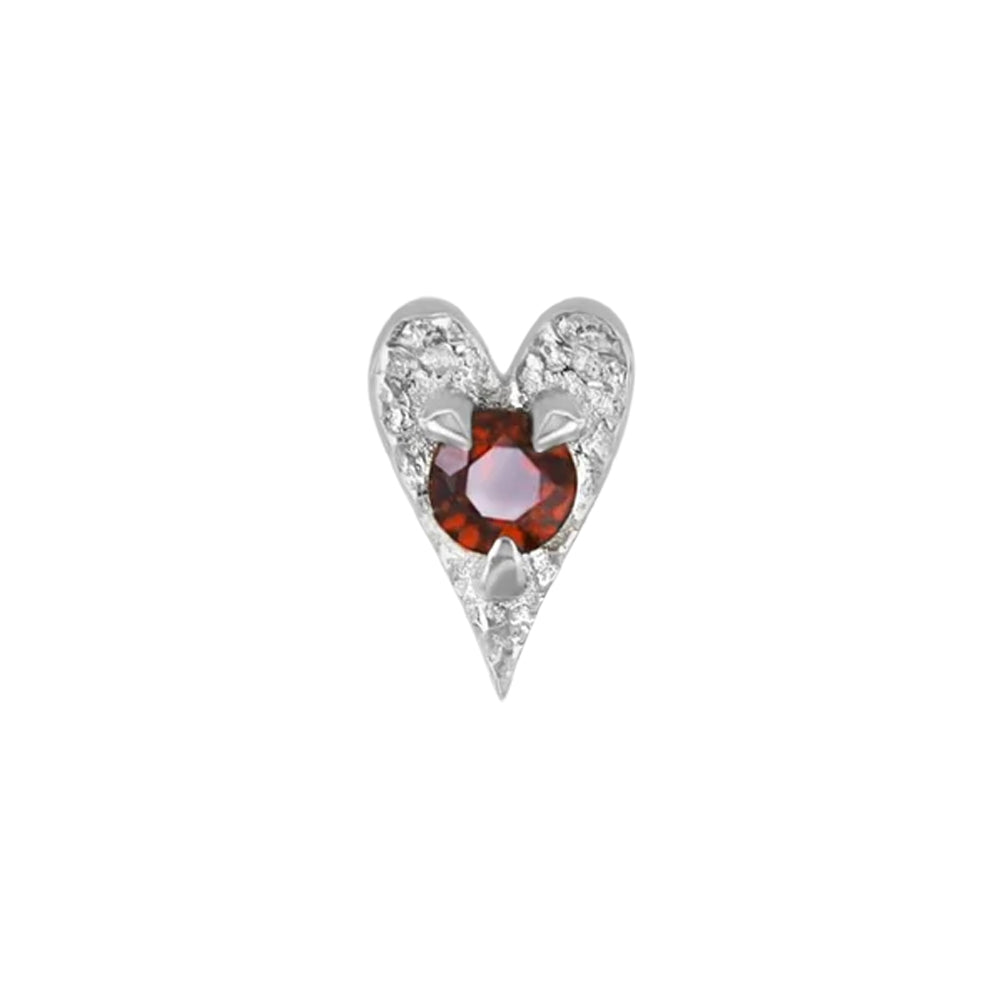threadless: Heart "Ace of Gems" End in Gold with Natural Gemstone