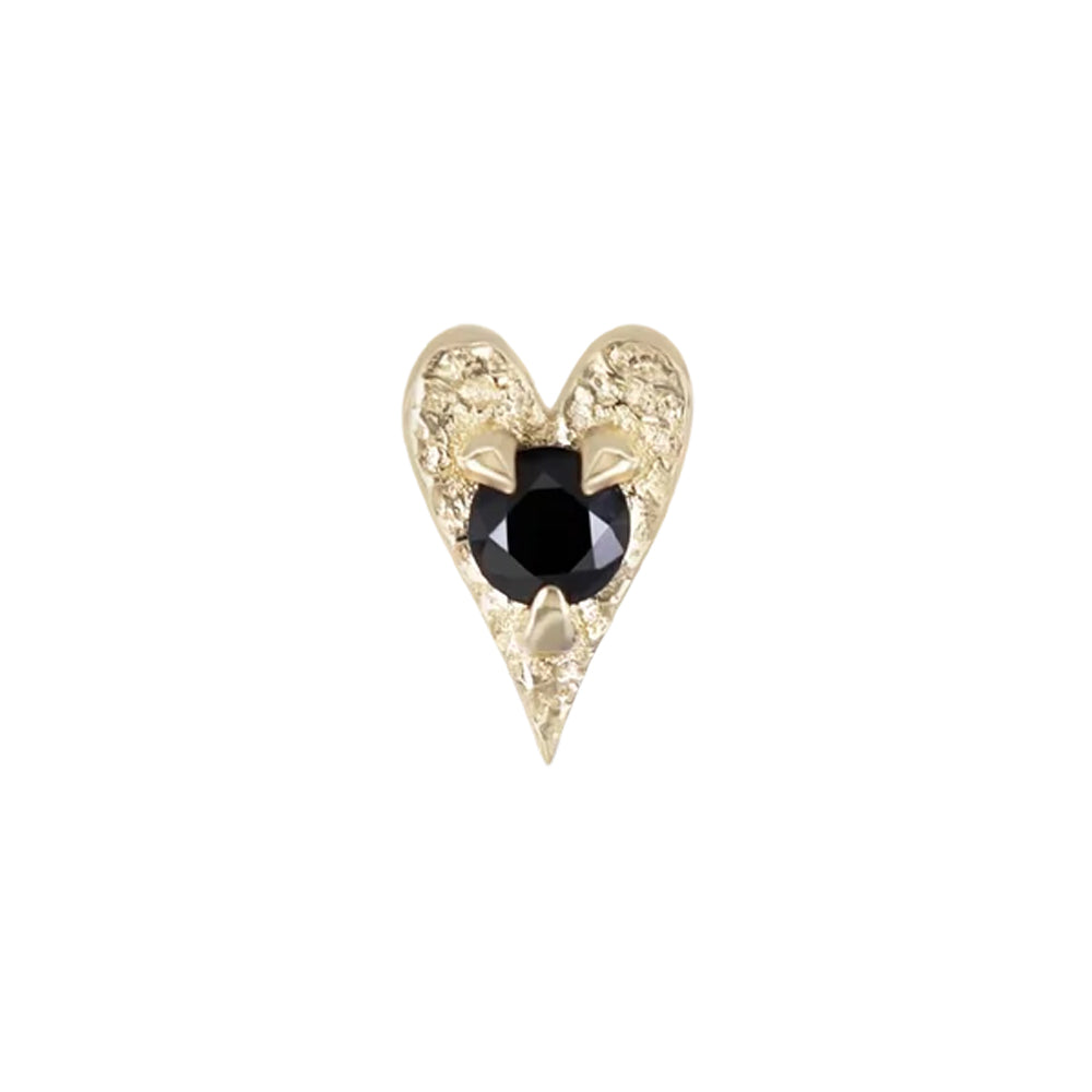 threadless: Heart "Ace of Gems" End in Gold with Natural Gemstone