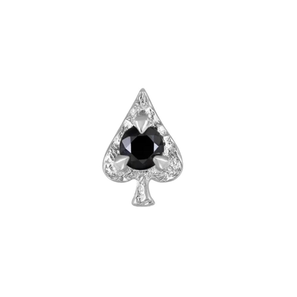 threadless: Spade "Ace of Gems" End in Gold with Natural Gemstone