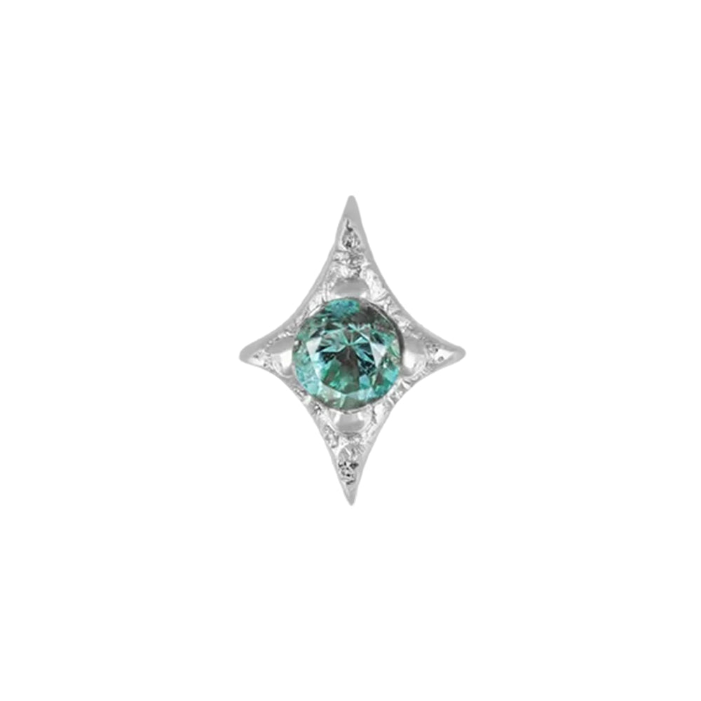 threadless: Diamond "Ace of Gems" End in Gold with Natural Gemstone