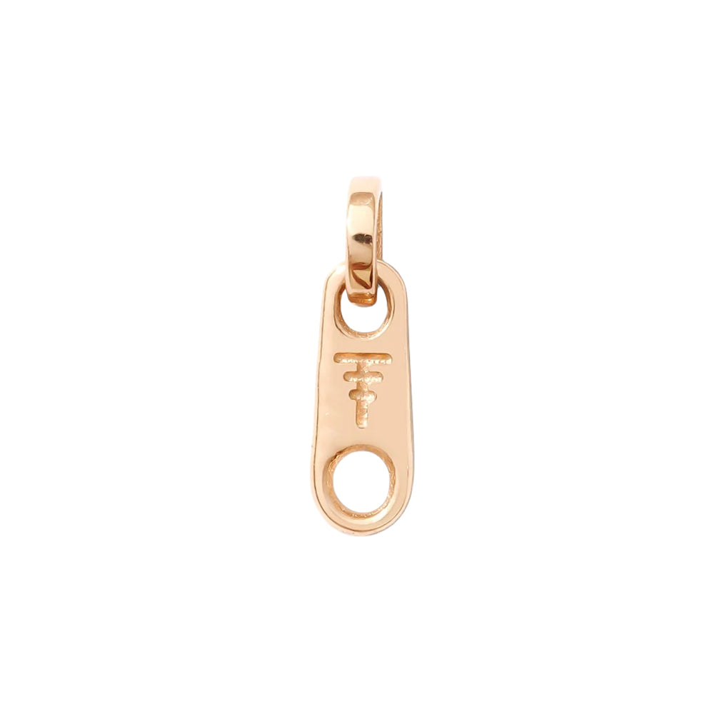 threadless: Zipper Pin with Dangle in Gold